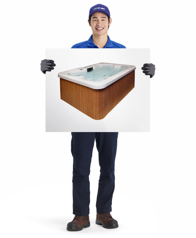 Hot Tub removal and disposal by 1-800-GOT-JUNK? truck team member