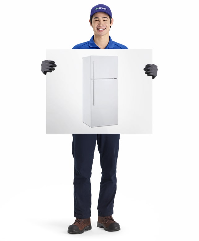 Refrigerator Fridge or Freezer for removal disposal and recycling by 1-800-GOT-JUNK? truck team member